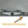 Z Wave foot pedal with 5-pin connector cable
