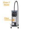 Rear of Cryo 7 system (sold separately) showing location of filter.
