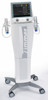 Front view of the Zimmer MedizinSystems enPulsPro radial pulse shockwave therapy system with SysCart and two connected handpieces.