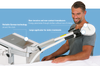 emFieldPro large static applicator positioned over the shoulder for non-invasive, contact-free High Energy Inductive Therapy through clothing