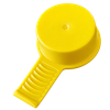 Cryo 6 Water Container Plug - Yellow, closed side with grip tab