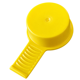 Cryo 6 Water Container Plug - Yellow, closed side with grip tab