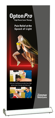 OptonPro 25W Waiting Room Roll-Up Banner