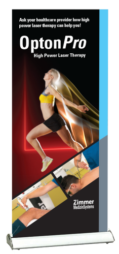 OptonPro 25W Waiting Room Roll-Up Banner