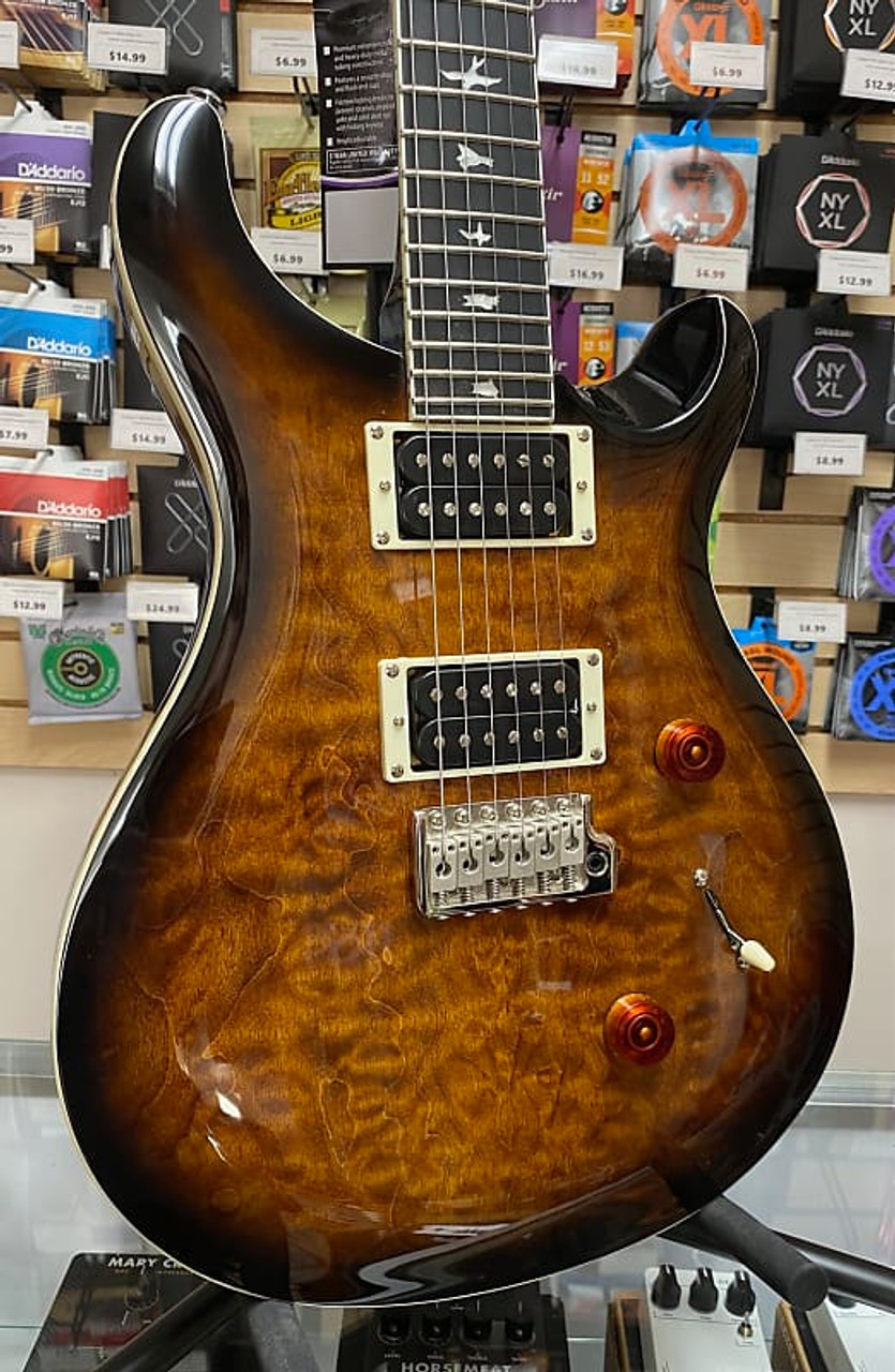 PRS Paul Reed Smith SE Custom 24 Quilted Top Black Gold Burst