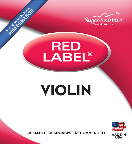 Super-Sensitive Red Label 3/4 Size Violin Strings