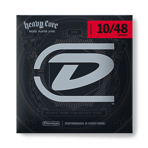 Dunlop Heavy Core Nickel Plated Steel Electric Guitar Strings (10-48)