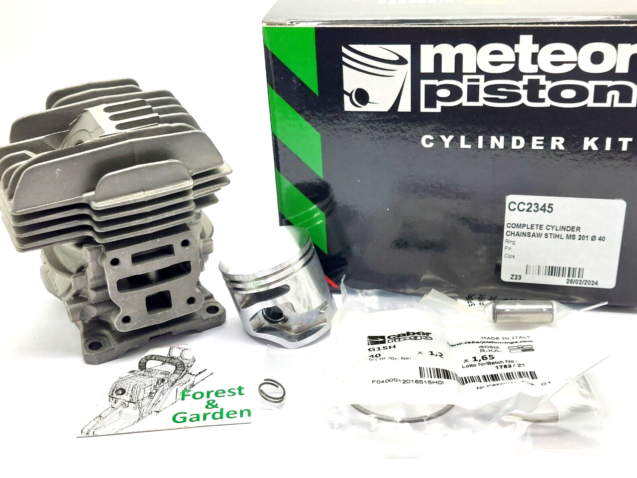 Kit de pistons Meteor pour cylindre Malossi de 70 cm3 avec axe de piston de 12 m