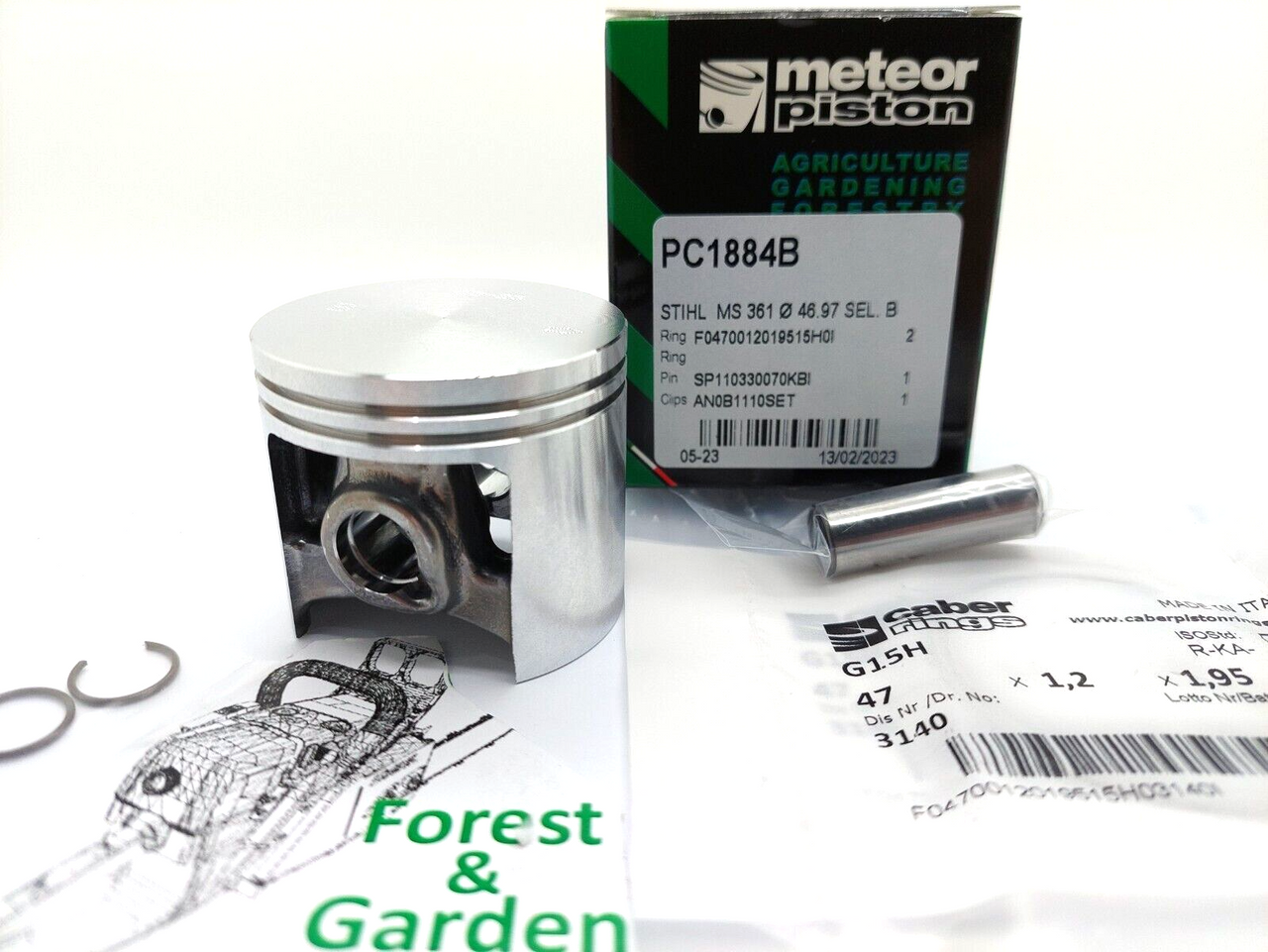 K Fasce Elastiche Cilindro Da 47MM Adatti Per STIHL MS361 MS 361 11350201202 Parti Di Ricambio Per Motosega - Foto 7