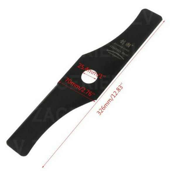 Brushcutter blade for tough long grass and weeds 320 x 70 x 2 mm