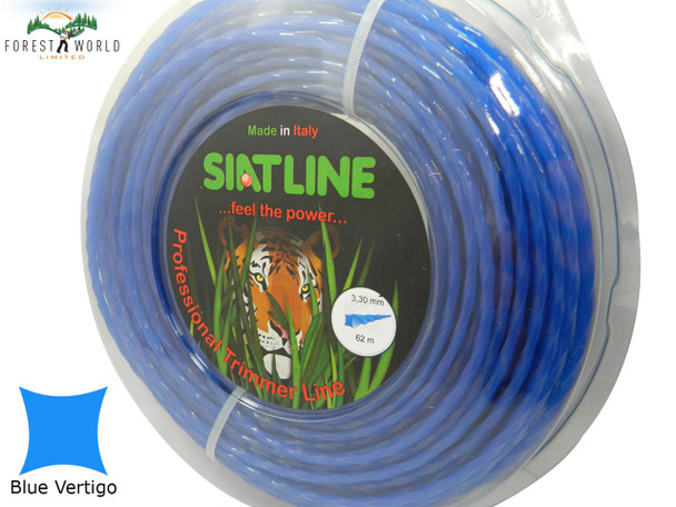 SIAT Professional Silent Strimmer line cord,3,3 mm,BLUE VERTIGO,MADE IN ITALY