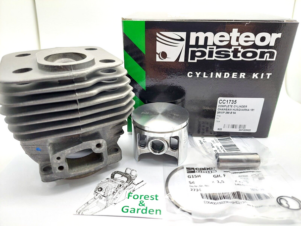 Cylinder Kit for HUSQVARNA 281 181 288xp 54 mm OEM 503 90 74-71 by METEOR