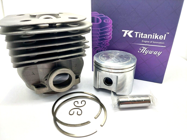  TITANIKEL BIG BORE Cylinder with POP UP piston kit For Husqvarna 390 chainsaw 57 mm HYWAY 