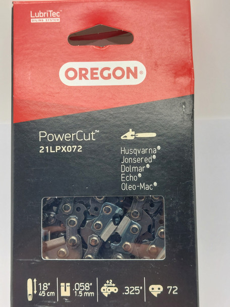 OREGON POWER Cut 21LPX072 chainsaw chain .325'' .058''