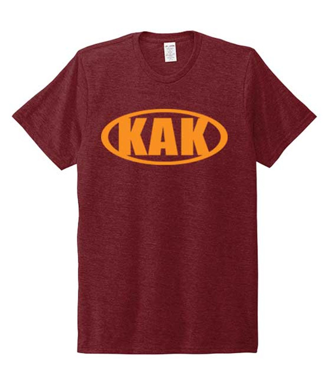 Vino Red KAK Shirt - Orange Logo