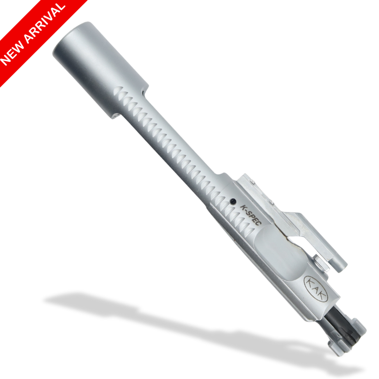 K-SPEC-S Enhanced AR15 BCG- 5.56/300 Blackout- Down Vent, Full Chrome, Dual Ejector Bolt