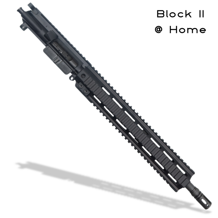 Block II at Home- Complete Upper- 14.5" Mil Barrel, 13" Quad Rail, KNT