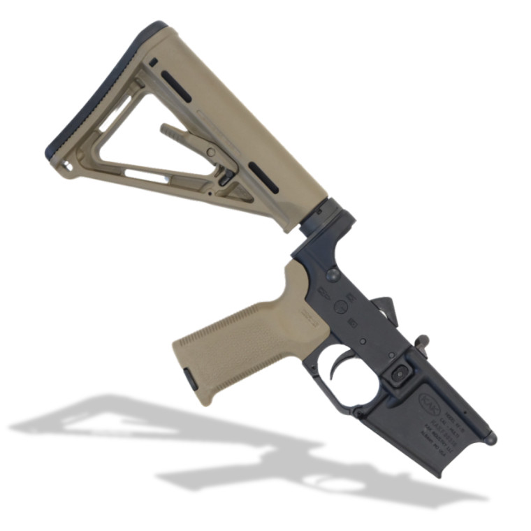 BLEM Complete AR15 Lower Receiver, Magpul MOE Stock, K2 grip, FDE