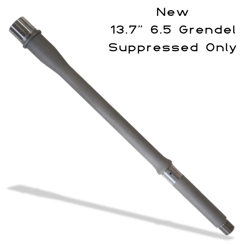 KAK Industry 6.5 Grendel AR15 Barrel- 13.7", Mid Gas, 416R Stainless, Suppressed Use Only