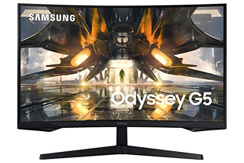 SAMSUNG 32" Odyssey G55A QHD 165Hz 1ms FreeSync Curved Gaming Monitor with HDR 10, Futuristic Design for Any Desktop LC32G55TQBNXZA