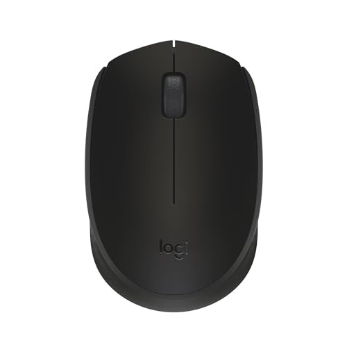 Logitech M170 Wireless Mouse for PC, Mac, Laptop, 2.4 GHz with USB Mini Receiver, Optical Tracking, 12-Months Battery Life, Ambidextrous - Gray 910-004940