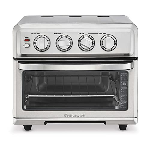 Cuisinart Air Fryer + Convection Toaster Oven, 8-1 Oven with Bake, Grill, Broil & Warm Options, Stainless Steel, TOA-70