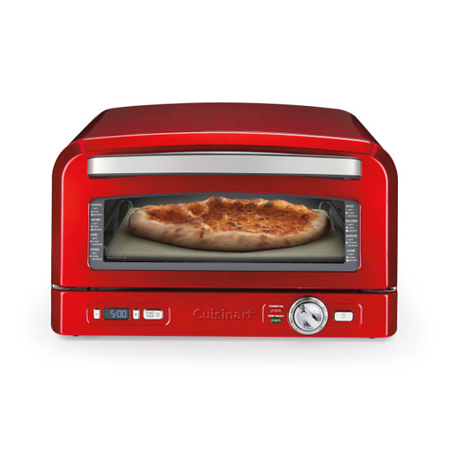 Cuisinart Indoor Pizza Oven – Bake 12” Pizzas in Minutes – Portable Countertop Pizza Oven – Pomodoro Red Stainless Steel - CPZ-120R