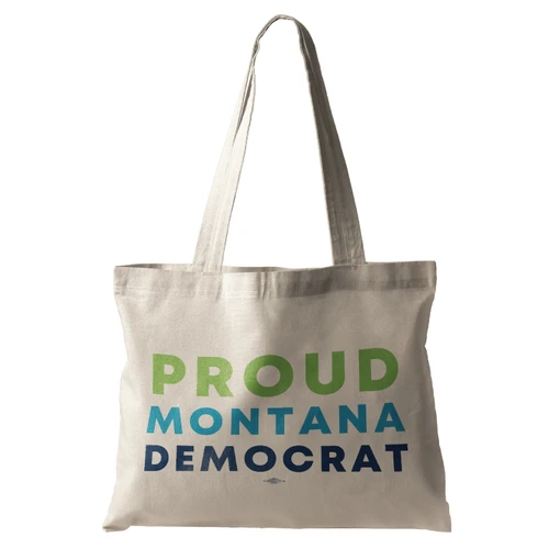 Proud Montana Democrat (Natural Canvas Tote)