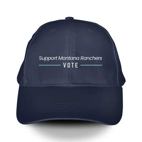 Support Montana Ranchers (Navy Embroidered Baseball Cap)