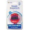 Simple Stopwatch, Red, Blue, Green, Pack of 12