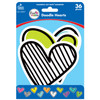 Kind Vibes Doodle Hearts Cut-Outs, 36 Per Pack, 3 Packs