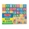 Wooden ABC/123 Block Set, 50 Pieces