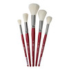 Silver Mops Round White, 5 Brushes