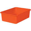 Orange Large Plastic Storage Bin, Pack of 3