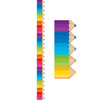 Colored Pencils Die-Cut Border Trim, 35 Feet Per Pack, 6 Packs