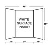 Tri-Fold Corrugated Presentation Board, 36" x 48", White, Pack of 24 Tri-Fold Corrugated Presentation Board, 36" x 48", White, Pack of 24