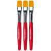 PRIMO Preschool Brush, Synthetic, Tempera, Flat, Series 354R, Size 12, Pack of 3