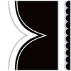 Black with White Scalloped Die-Cut Border Trim, 35 Feet Per Pack, 6 Packs