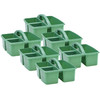 Eucalyptus Green Plastic Storage Caddy, Pack of 6