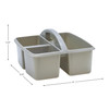 Gray Plastic Storage Caddy, Pack of 6