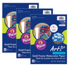 Watercolor Paper, Gold Frame, 9" x 12", 30 Sheets Per Pack, 3 Packs