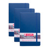 Sketchbook, 80 Sheets, 90lbs, Navy Blue Cover, 5.1" x 8.3", Pack of 3