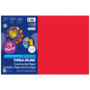 Construction Paper, Heavyweight, Festive Red, 12" x 18", 50 Sheets Per Pack, 5 Packs