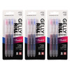 Retractable Stardust Gel Pens, 08 Medium Point, Assorted Colors, 3 Per Set, 3 Sets