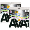 Self-Adhesive Letters, Black Dazzle, Puffy Font, 4", 78 Per Pack, 2 Packs