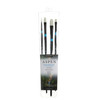 Aspen Brush Set, Synthetic Bristles, Long Handle Acrylic & Oil Paintbrush, Black, 4 Pieces