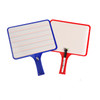 Blank/Lined 2-Sided Rectangular Dry Erase Paddles with Markers, Set of 10