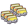 Magnetic Whiteboard Eraser, School Bus, Pack of 6