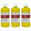 Acrylic Paint 16 oz, Chrome Yellow, Pack of 3