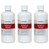 Acrylic Paint 16 oz, Blockout White, Pack of 3